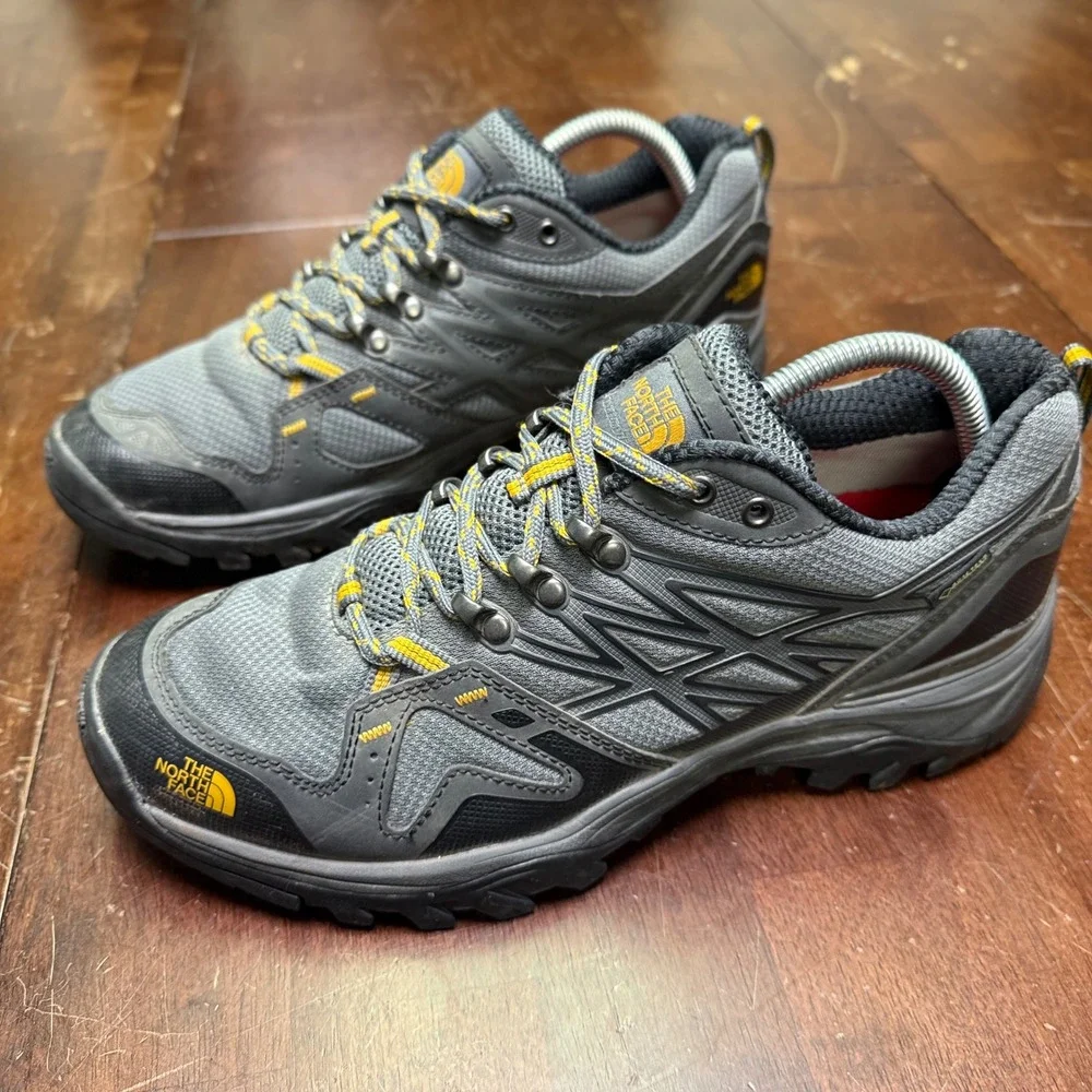 The North Face Hedgehog Fastpack Mens 9 Grey Yellow Hiking Shoes NF00CDF8